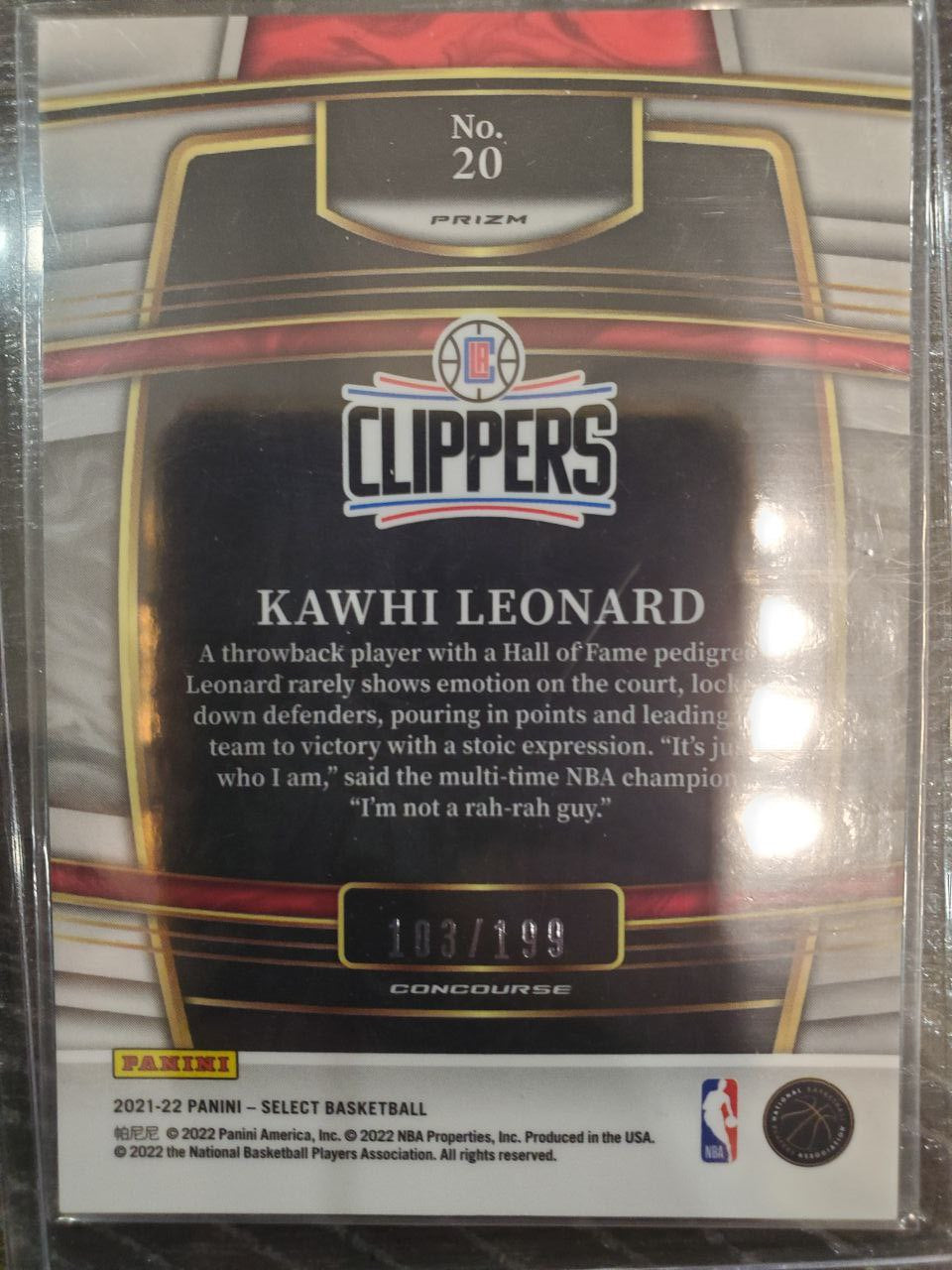 2021-22 Basketball Kawhi Leonard